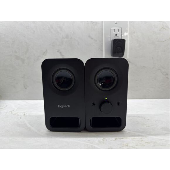 Logitech Black Z150 Multimedia 2.0 Portable Computer Speakers TESTED & WORKING - Picture 2 of 7